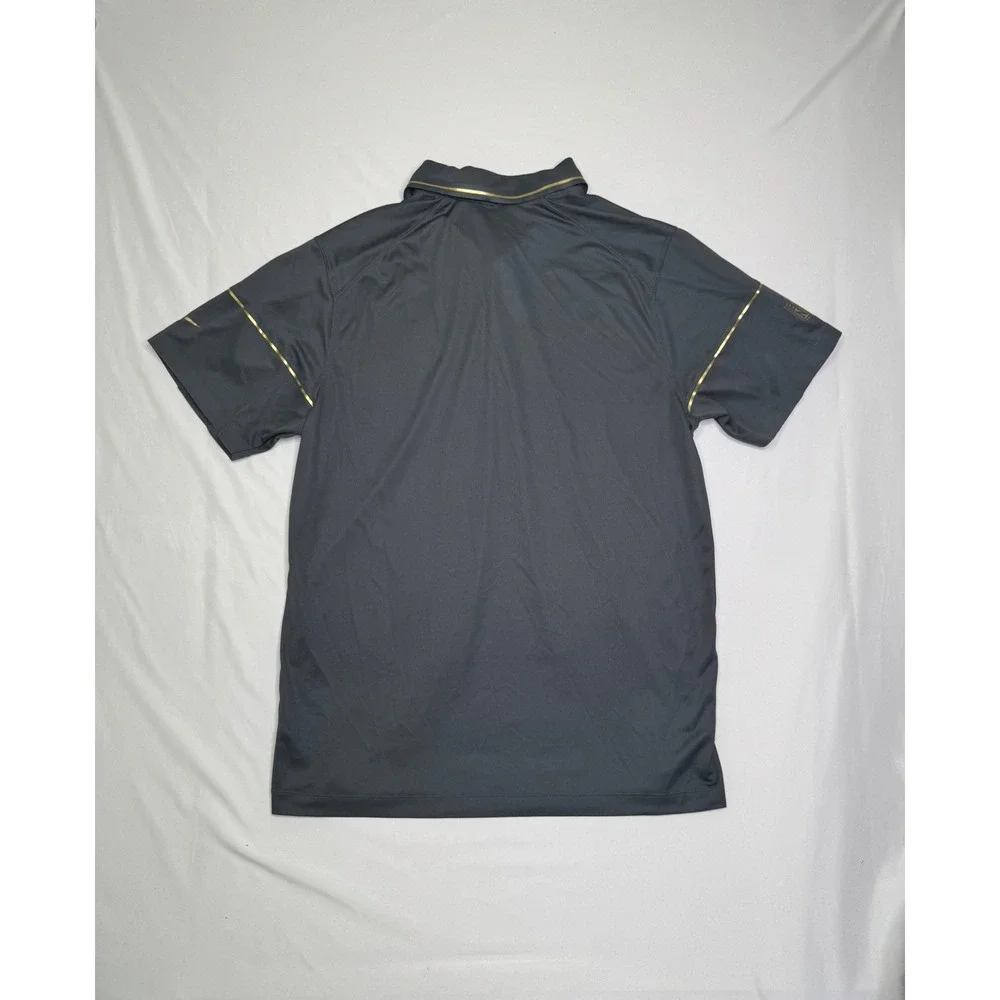 Nike Mens Carolina Panthers Super Bowl 50 Dri-FIT Polo Shirt Gray/Black Size L